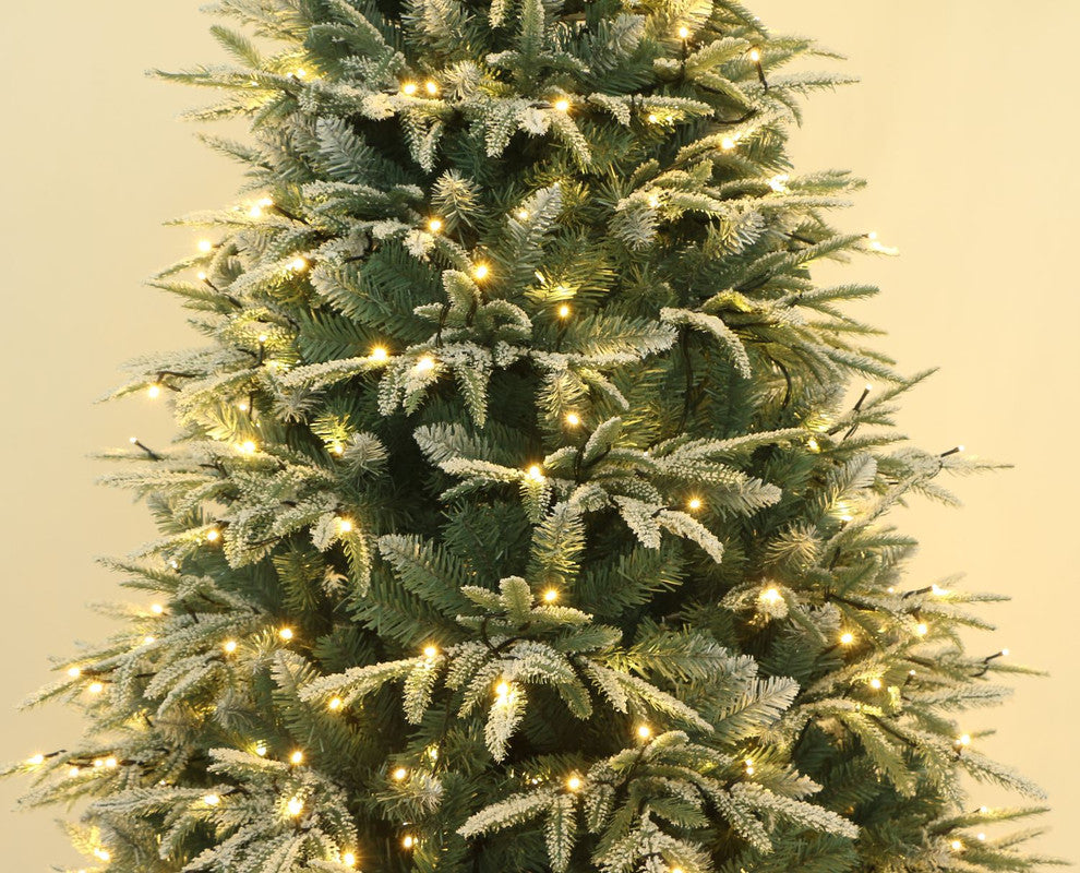 Utrecht 8 Ft Frosted Colorado ICY-Blue Pine Christmas Tree Pre-lit with LED Lights - Warm White