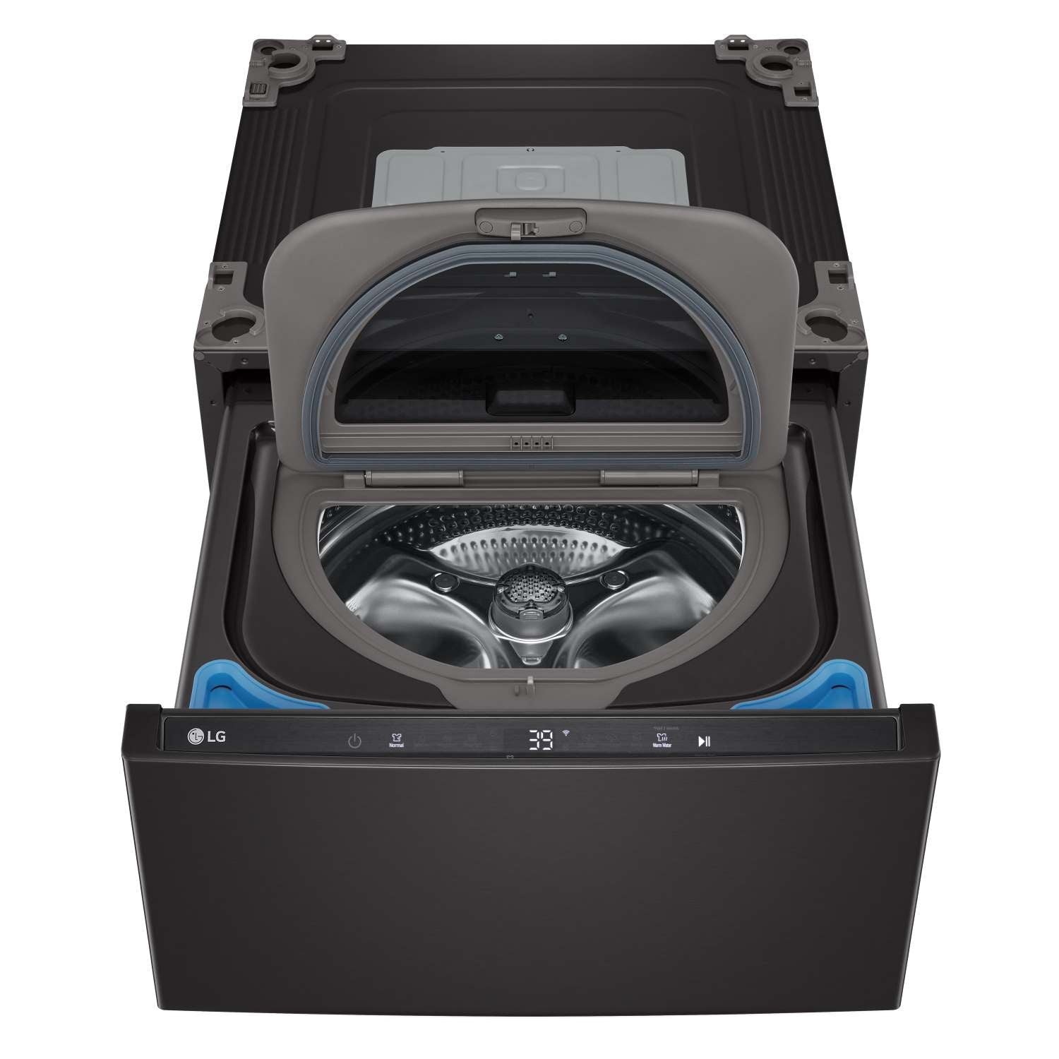LG Black Steel 27'' LG SideKick™ Pedestal Washer (1 Cu. Ft) - WD300CB