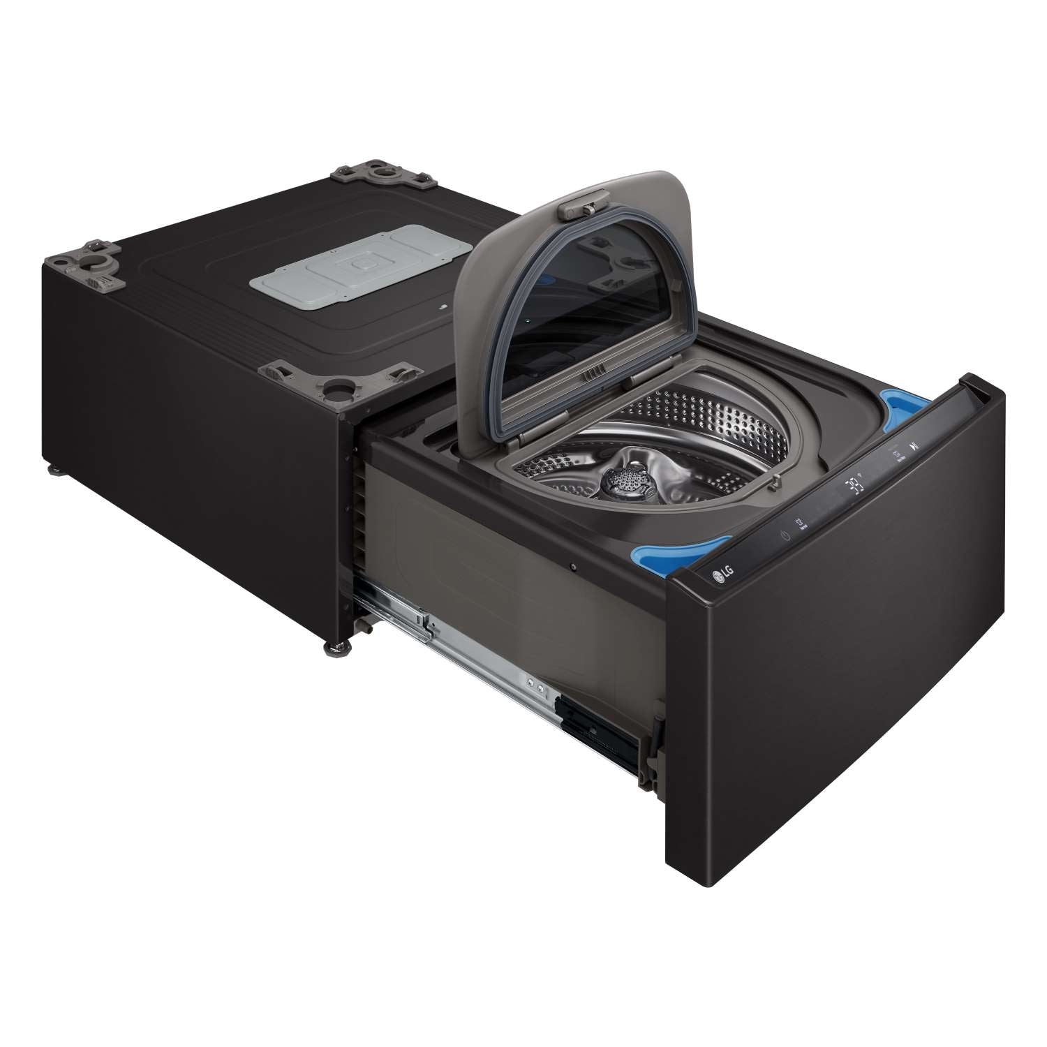 LG Black Steel 27'' LG SideKick™ Pedestal Washer (1 Cu. Ft) - WD300CB