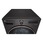LG Black Steel Front Load Washer Mega Capacity with AI DD™ and LCD Knob (5.8 cu. ft.) & Ultra Large Capacity Smart Front Load Dryer with Built-In Intelligence & TurboSteam® (7.4 cu. ft) - WM6500HBA/DLEX6500B