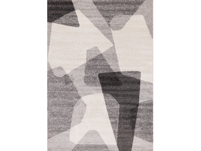 Focus 5'3" x 7'7" Geometric Shapes Area Rug - Grey, White