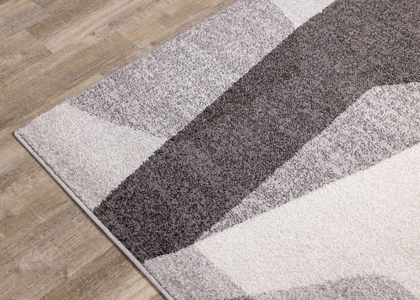 Focus 7'10" x 10'6" Geometric Shapes Area Rug - Grey, White
