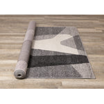 Focus 7'10" x 10'6" Geometric Shapes Area Rug - Grey, White