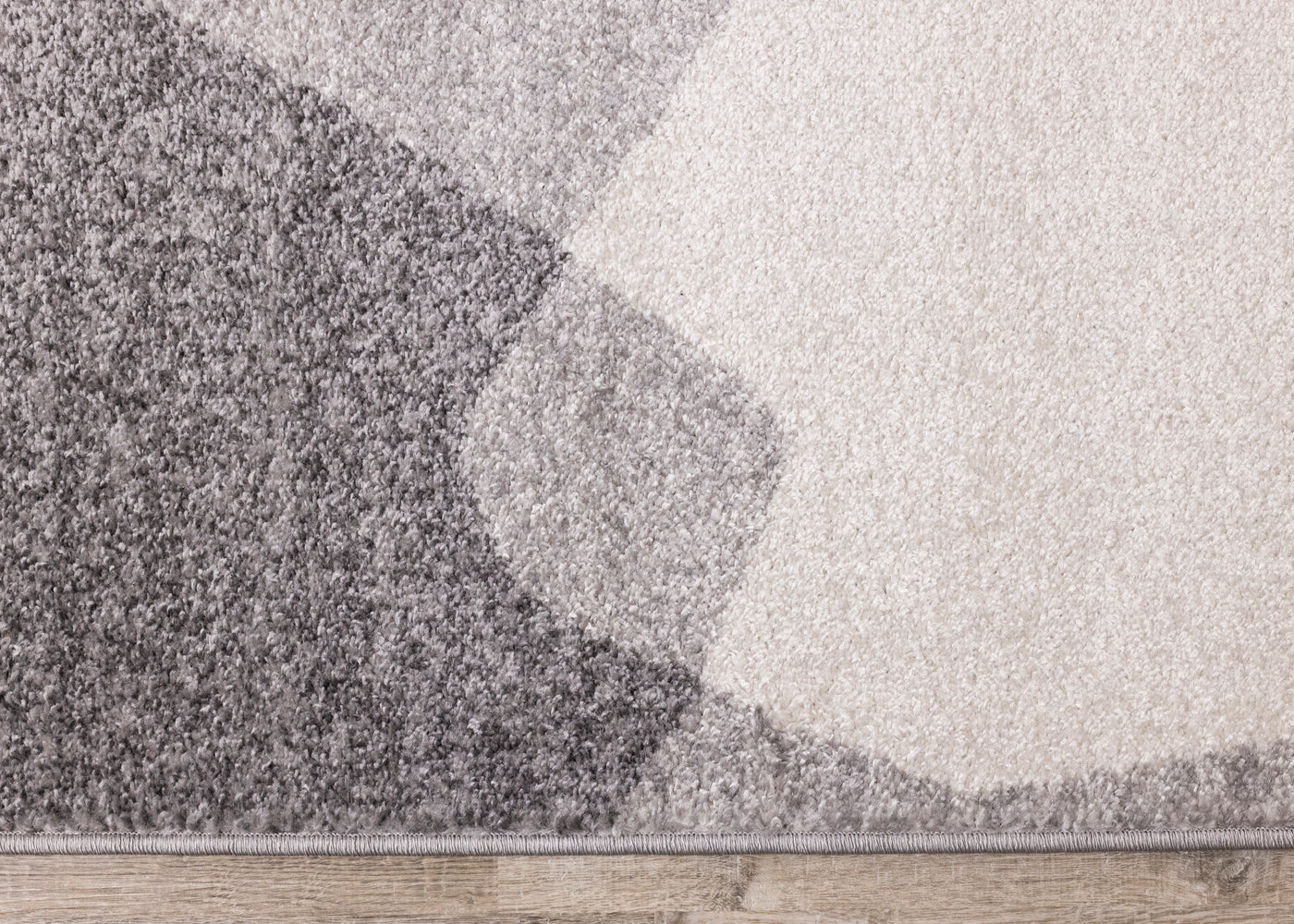 Focus 7'10" x 10'6" Geometric Shapes Area Rug - Grey, White