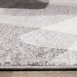 Focus 7'10" x 10'6" Geometric Shapes Area Rug - Grey, White