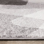 Focus 7'10" x 10'6" Geometric Shapes Area Rug - Grey, White