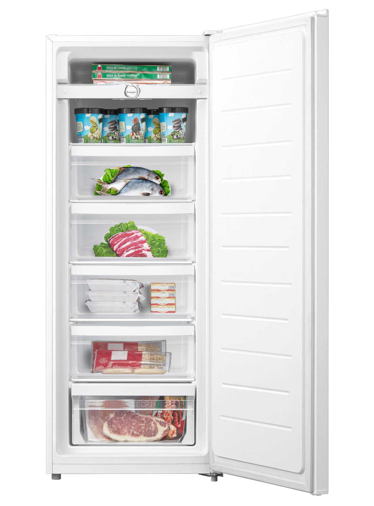 L2 White Upright Freezer and Convertible Fridge ( 6.9 Cu. Ft