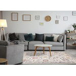 Fresco 5'3" x 7'7" Floral Border Area Rug