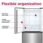 Frigidaire 35.3" 19.9 Cu. Ft. Fingerprint Resistant Stainless Steel Look Counter-Depth French Door Refrigerator - FRFG2011AV--