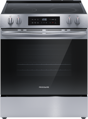 Frigidaire Stainless Steel 30" Front Control Electric Range with Air Fry (5.3 Cu. Ft.) - FCFE308CBS
