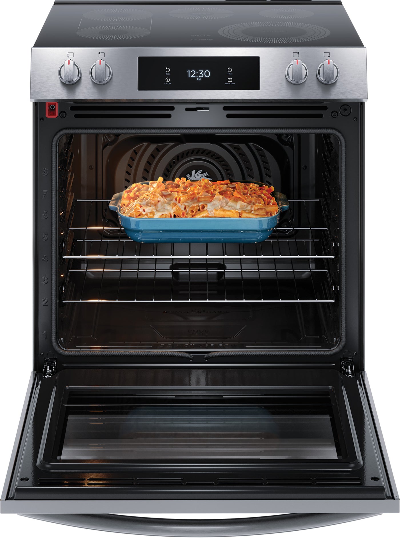 Frigidaire Gallery Smudge-Proof Stainless Steel 30" Front Control Electric Range with Total Convection (6.2 Cu. Ft) - GCFE306CBF
