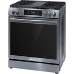 Frigidaire Gallery Black Stainless 30" Front Control Gas Range with Total Convection (6.1 Cu. Ft) - GCFG3060BD