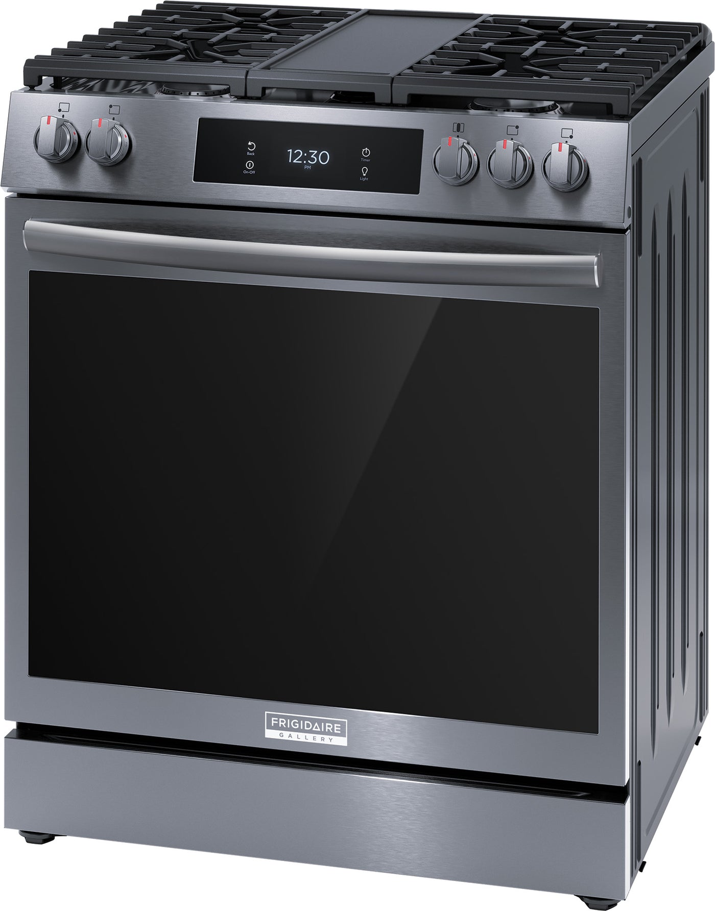 Frigidaire Gallery Black Stainless 30" Front Control Gas Range with Total Convection (6.1 Cu. Ft) - GCFG3060BD