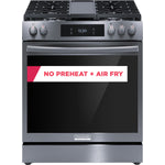 Frigidaire Gallery Black Stainless 30" Front Control Gas Range with Total Convection (6.1 Cu. Ft) - GCFG3060BD