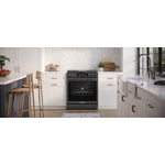 Frigidaire Gallery Black Stainless 30" Front Control Gas Range with Total Convection (6.1 Cu. Ft) - GCFG3060BD