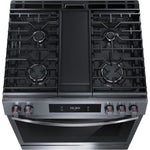 Frigidaire Gallery Black Stainless 30" Front Control Gas Range with Total Convection (6.1 Cu. Ft) - GCFG3060BD