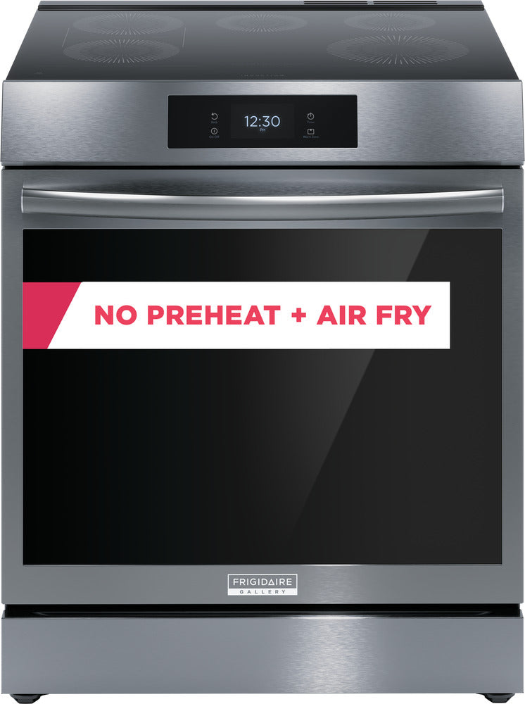 Frigidaire Gallery Smudge-Proof Black Stainless Steel 30" Front Control Induction Range with Total Convection (6.2 Cu. Ft.) - GCFI306CBD