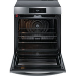 Frigidaire Gallery Smudge-Proof Black Stainless Steel 30" Front Control Induction Range with Total Convection (6.2 Cu. Ft.) - GCFI306CBD