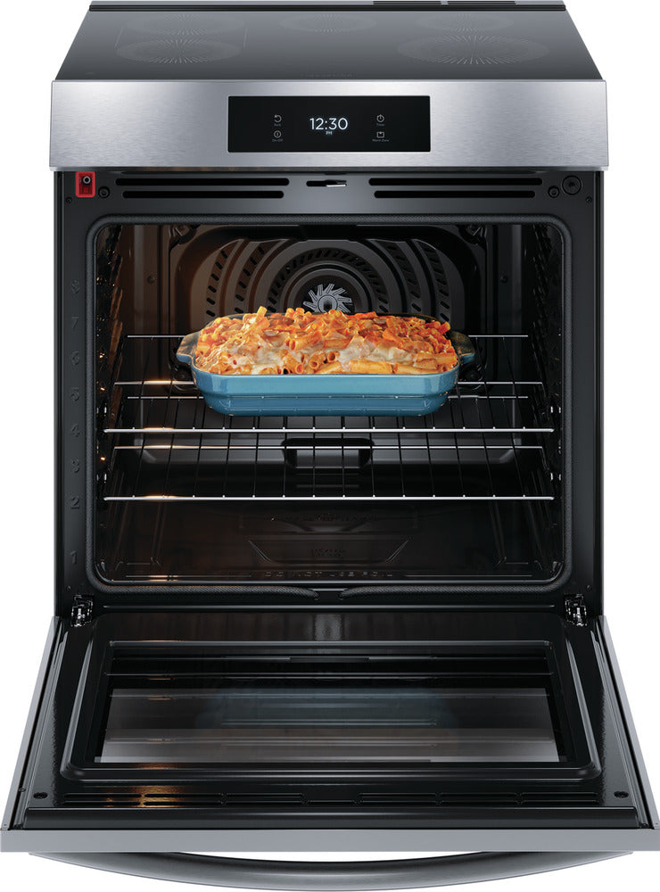 Frigidaire Gallery Smudge-Proof Stainless Steel 30" Front Control Induction Range with Total Convection (6.2 Cu. Ft) - GCFI306CBF