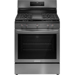 Frigidaire Gallery Smudge-Proof® Black Stainless Steel 30" Rear Control Gas Range (5.1 Cu. Ft) - GCRG3060BD