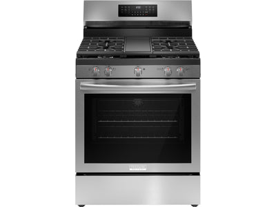 Frigidaire Gallery Smudge-Proof® Stainless Steel 30" Gas Range with Total Convection (5.1 Cu. Ft) - GCRG3060BF