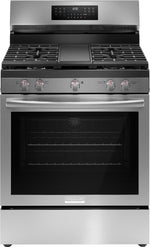 Frigidaire Gallery Smudge-Proof® Stainless Steel 30" Gas Range with Total Convection (5.1 Cu. Ft) - GCRG3060BF