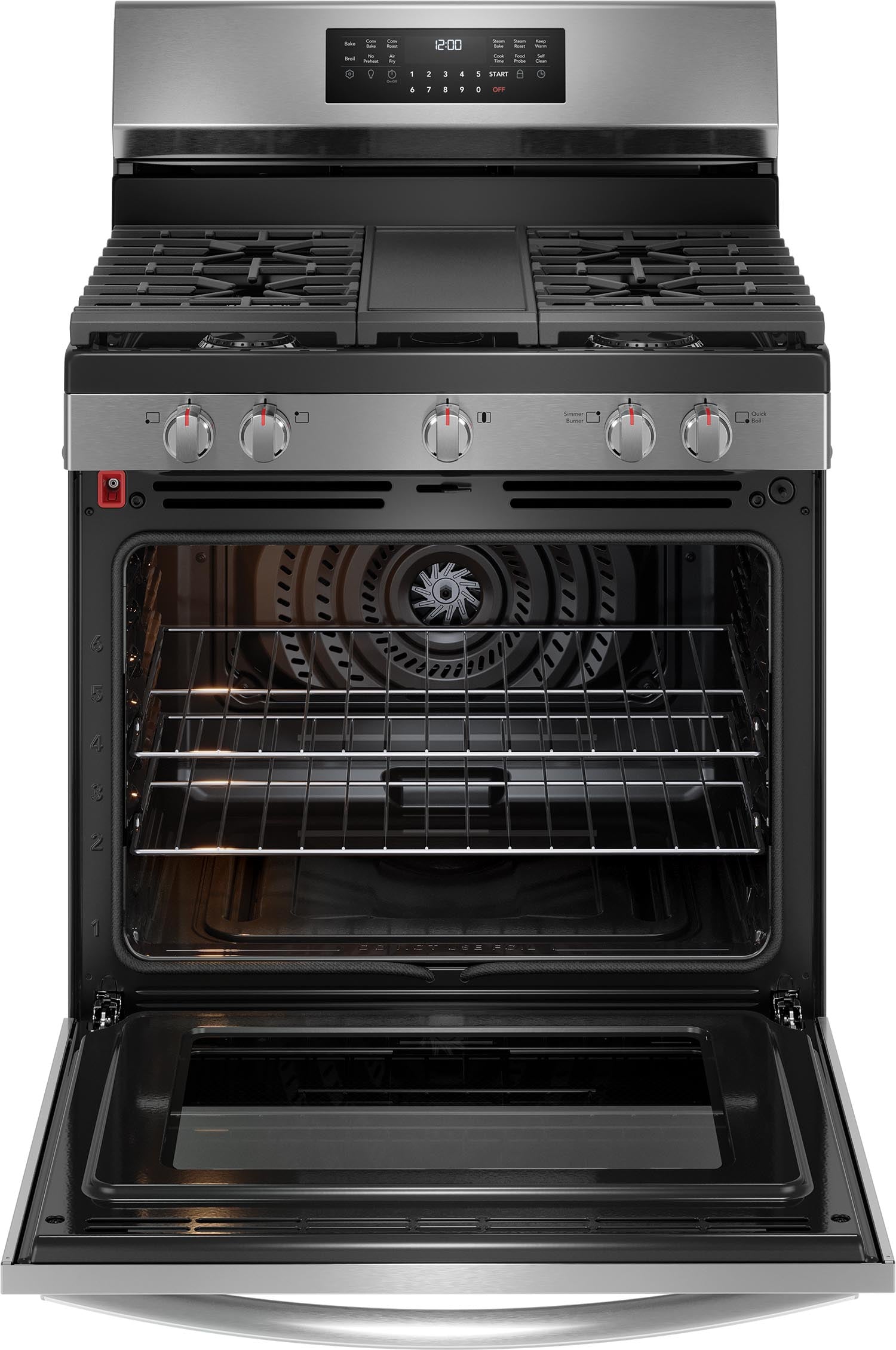 Frigidaire Gallery Smudge-Proof® Stainless Steel 30" Gas Range with Total Convection (5.1 Cu. Ft) - GCRG3060BF