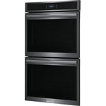 Frigidaire Gallery Smudge-Proof Black Stainless Steel 30" Double Wall Oven with Total Convection (10.6 Cu. Ft) - GCWD3067AD