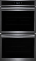 Frigidaire Gallery Smudge-Proof Black Stainless Steel 30" Double Wall Oven with Total Convection (10.6 Cu. Ft) - GCWD3067AD