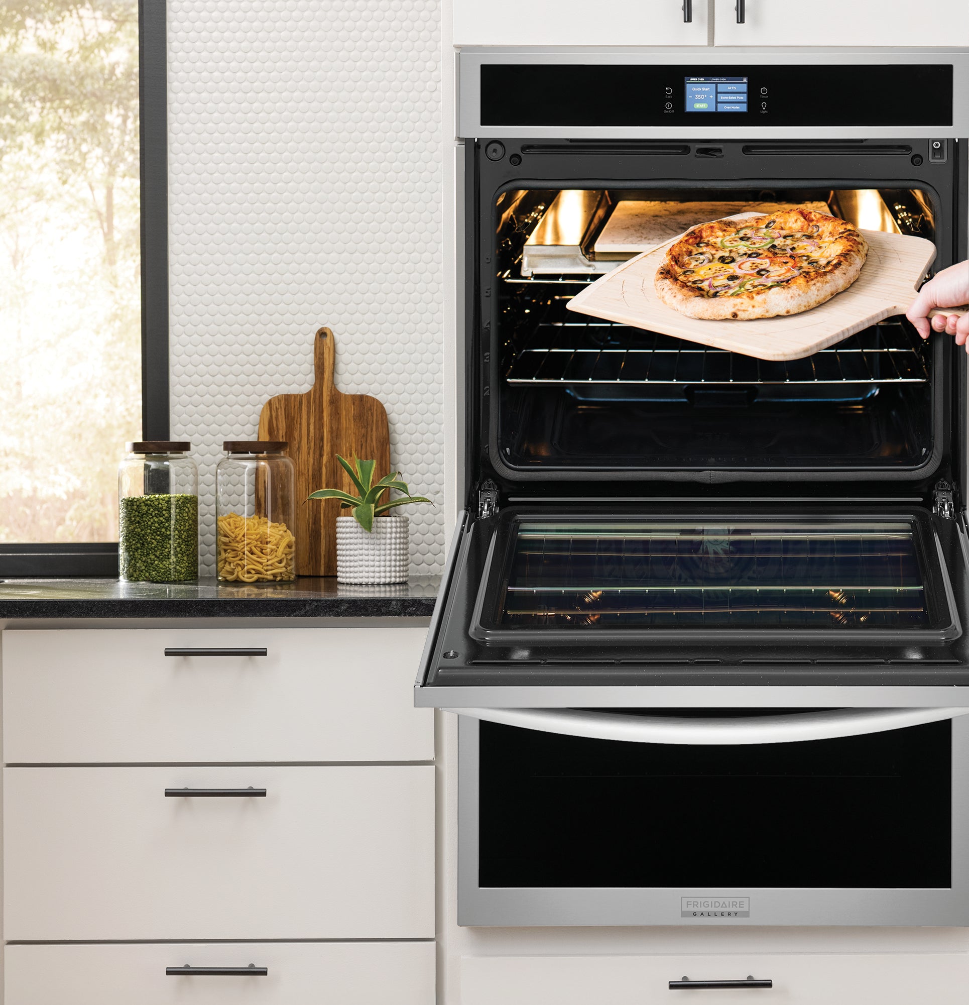 Frigidaire Gallery Stainless Steel 30" Double Electric Wall Oven with Stone-Baked Pizza (10.6 Cu. Ft.) - GCWD3070AF