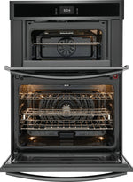 Frigidaire Gallery Smudge-Proof Black Stainless Steel 30" Wall Oven and Microwave Combination (1.7 Cu. Ft. / 5.3 Cu. Ft.) - GCWM3067AD