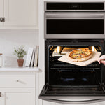 Frigidaire Gallery Stainless Steel 30" Electric Wall Oven and Microwave Combination with Stone-Baked Pizza (5.3 Cu. Ft.) - GCWM3070AF
