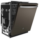 GE 24" Slate Top Control Dishwasher with Stainless Steel Interior and Third Rack - GDT650SMVES