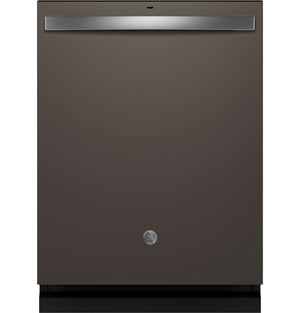 GE 24" Slate Top Control Dishwasher with Stainless Steel Interior and Third Rack - GDT650SMVES