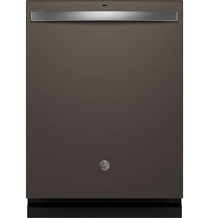 GE 24" Slate Top Control Dishwasher with Stainless Steel Interior and Third Rack - GDT650SMVES