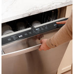 GE 24" Fingerprint Resistant Stainless Steel Top Control Dishwasher with Stainless Steel Interior and Third Rack - GDT650SYVFS