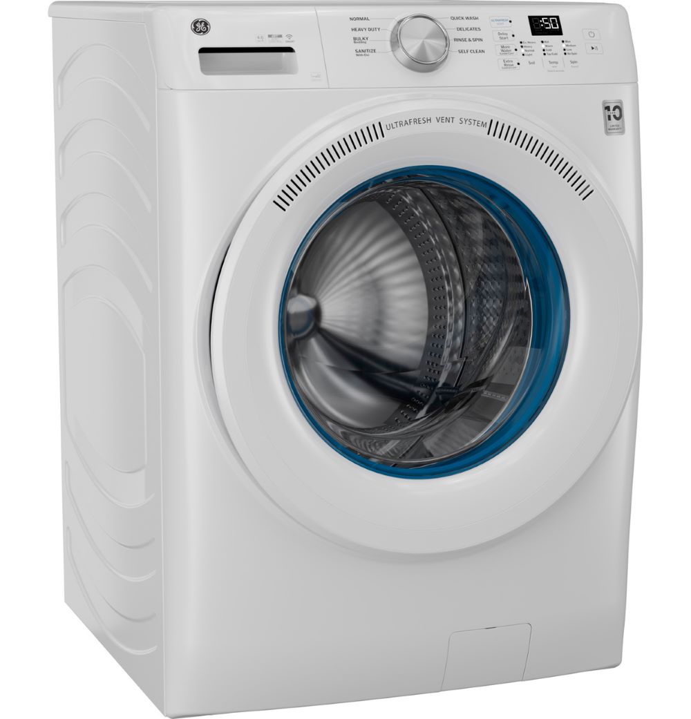 GE 5.3 cu. ft. (IEC) Capacity Front Load Washer with UltraFresh Vent System White - GFW350SSYWW