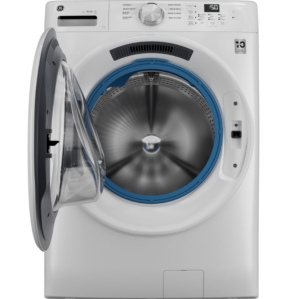 GE 5.3 cu. ft. (IEC) Capacity Front Load Washer with UltraFresh Vent System White - GFW350SSYWW