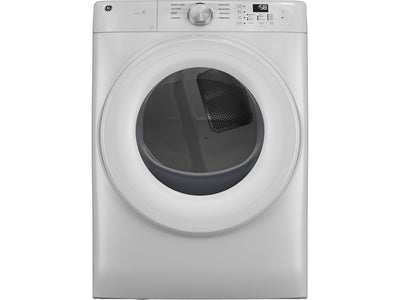 GE 7.8 cu. ft. Capacity Front Load Electric Dryer with Sanitize Cycle, Control Lock and WiFi, White - GFD35ESMYWW
