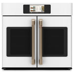 CAFÉ™ Professional Series 30" Matte White French-Door Wall Oven with touchscreen and dual glass doors