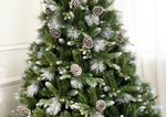 Galway 6 Ft Frosted White Spruce Christmas Tree Pre-lit with Warm White LED Lights - Clear/Warm White