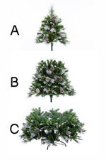 Galway 6 Ft Frosted White Spruce Christmas Tree Pre-lit with Warm White LED Lights - Clear/Warm White