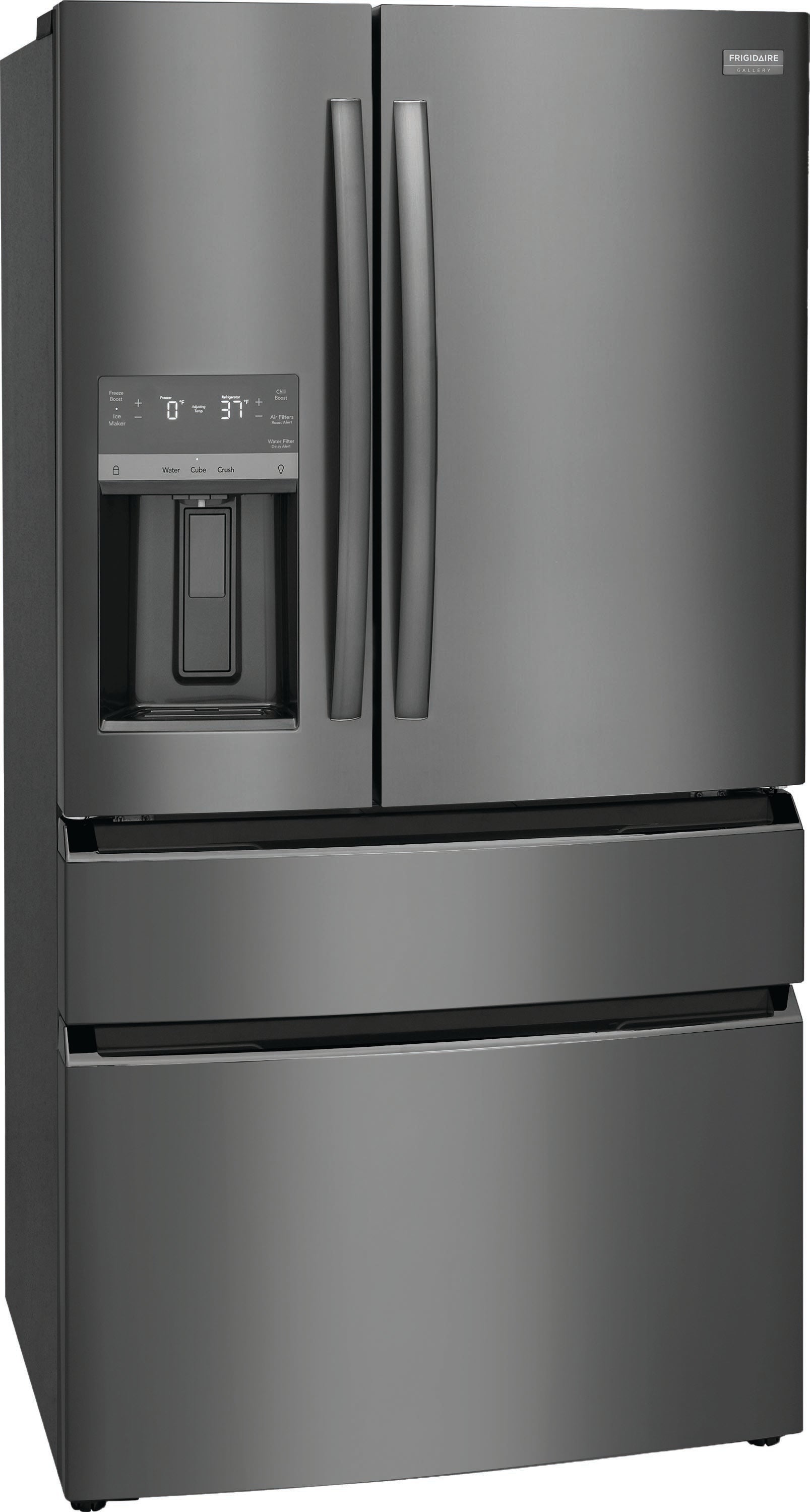 Frigidaire Gallery 36" 21.5 Cu. Ft. Smudge-Proof® Black Stainless Steel Counter-Depth 4-Door French Door Refrigerator - GRMC2273CD