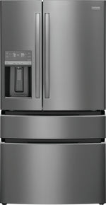 Frigidaire Gallery 36" 21.5 Cu. Ft. Smudge-Proof® Black Stainless Steel Counter-Depth 4-Door French Door Refrigerator - GRMC2273CD