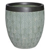 Garden Party Woven Texture Small Planter - Sage Green