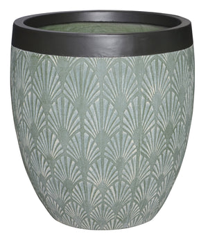 Garden Party Woven Texture Small Planter - Sage Green