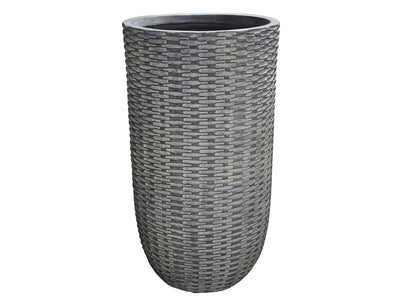 Garden Party Woven Brick Style Small Planter - Natural Grey
