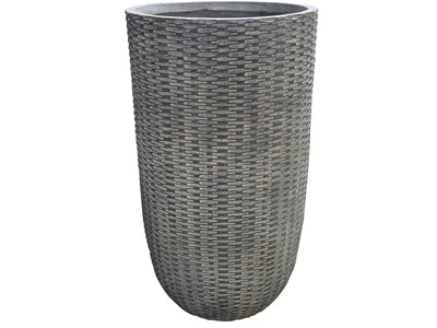 Garden Party Woven Brick Style Large Planter - Natural Grey