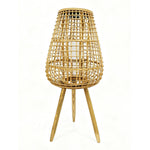 Garden Party 30.3" Solar Rattan Woven Lamp - Natural