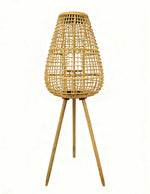 Garden Party 37.8" Solar Rattan Woven Lamp - Natural